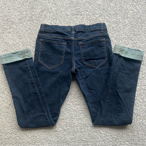 BLUENOTES jeans, size 27 on tag, darker blue, rolled up ankle cuff. Zipper front - Picture 5 of 7